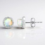 Orecchini in argento con Opale di Welo