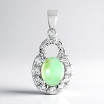 Ciondolo in argento con Crisoprasio Imperiale