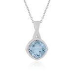 Collana in argento con Topazio Blu Cielo