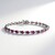 Magenta-Granat-Silberarmband