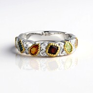 Zilveren ring met een Madeira citrien (Gems en Vogue)