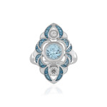 Sky Blue Topaz Silver Ring (Adela Silber)