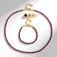 Parure en argent et Rubis