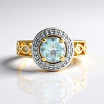 Anello in argento con Topazio Blu Cielo