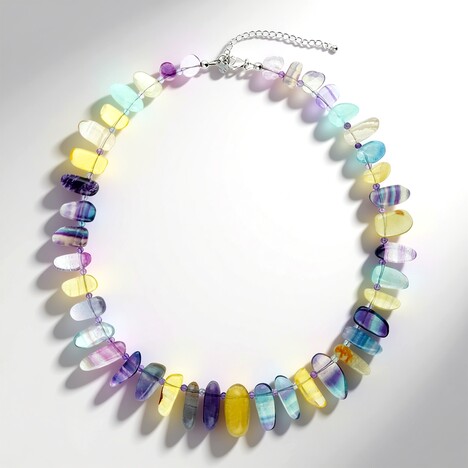 Collana in argento con Fluorite