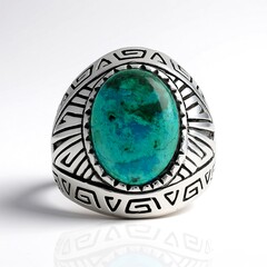 Anello in argento con Crisocolla