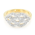 Zilveren ring met witte saffieren