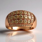 Anello in oro con Diamante Rose de France SI1 di Argyle (Annette)