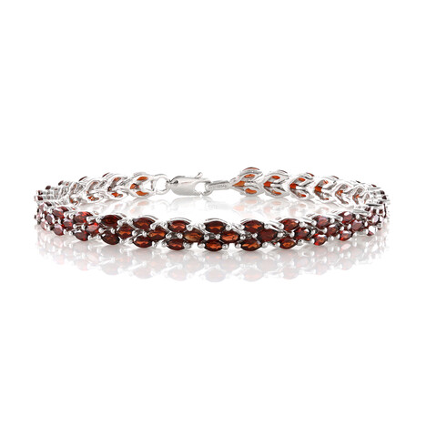 Mosambik-Granat-Silberarmband