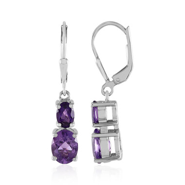 Marokkanischer Amethyst-Silberohrringe