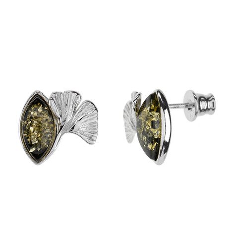 Baltischer Bernstein-Silberohrringe (dagen)