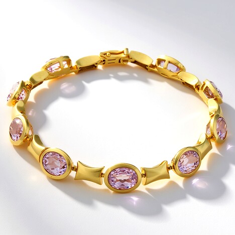 Bracciale in oro con Kunzite Brasiliana (CUSTODANA)