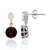 Granat-Silberohrringe