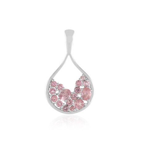 Pendentif en argent et Tourmaline rose du Nigéria