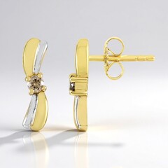 Orecchini in argento con Diamante Cioccolato I2
