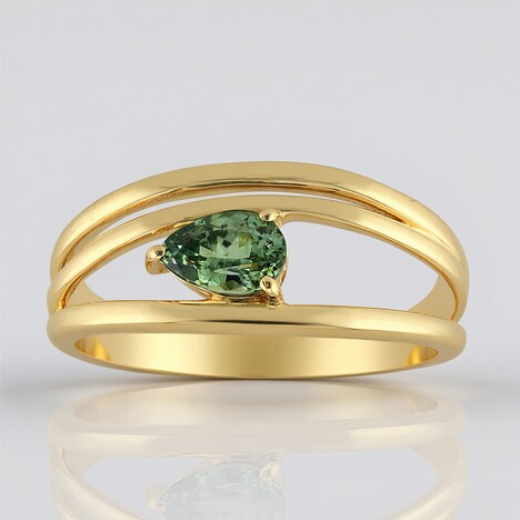 Anello in oro con Demantoide del Madagascar