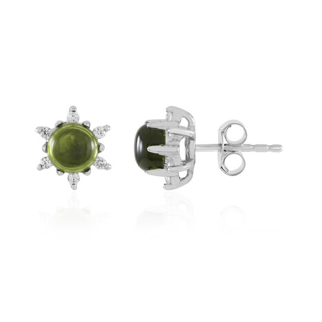 Orecchini in argento con Vesuvianite