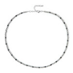 Zilveren halsketting met Zilver Hematieten