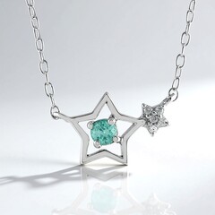 Collana in argento con Apatite Blu