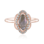 Pink Maniry Labradorite Silver Ring