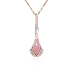 Collana in argento con Opale Rosa (KM by Juwelo)