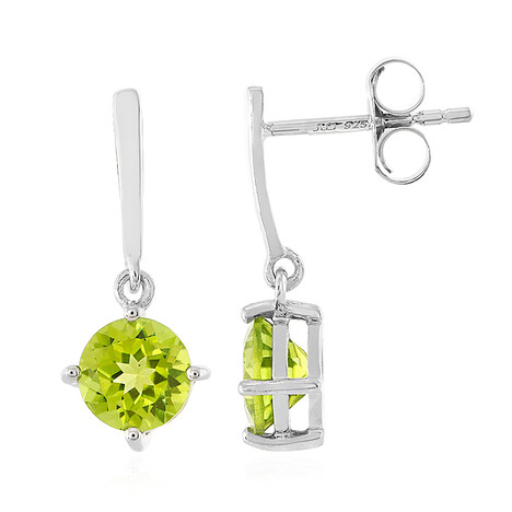 Zilveren oorbellen met Jilin Peridoten