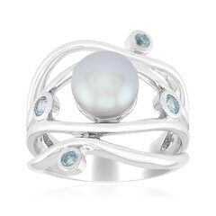 Anello in argento con Perla d'Acqua Dolce Argentata (TPC)