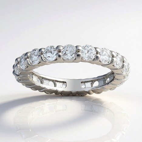 Anello in argento con Topazio Bianco