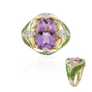 Anello in argento con Ametista Rose de France (Adela Silber)
