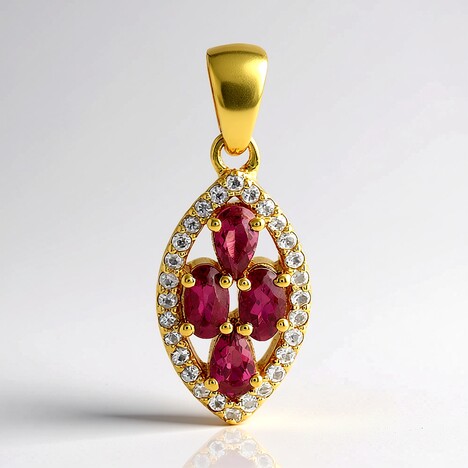 Ciondolo in argento con Tormalina Rosa