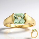 Anello in oro con Berillo Verde (de Melo Gold)