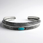 Bracciale in argento con Turchese Kingman Mohave Blu (Jones Lee)