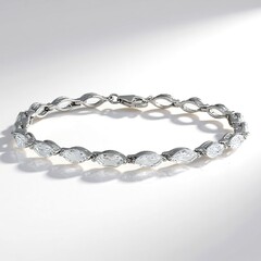 Bracciale in argento con Topazio Bianco