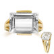 Gouden ring met een witte kwarts (CIRARI)