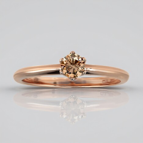 Bague en or et Diamant rose de France VS1 d'Argyle (Annette)