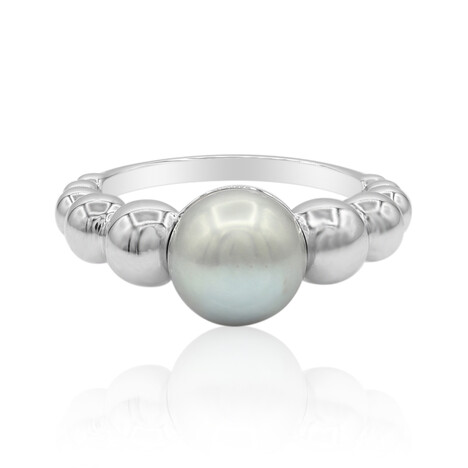 Bague en argent et Perle de culture d'eau douce (TPC)