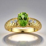Anello in oro con Peridoto Wagogo