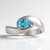 Anello in argento con Apatite Blu (Pallanova)