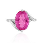 Pinkfarbener Quarz-Silberring
