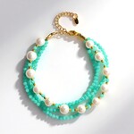 Bracciale in argento con Amazzonite (Riya)