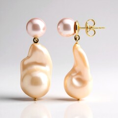 Orecchini in argento con Perla d'Acqua Dolce Pesca