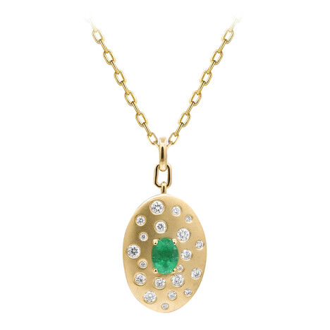 Collar en oro con Esmeralda de Colombia (CIRARI)