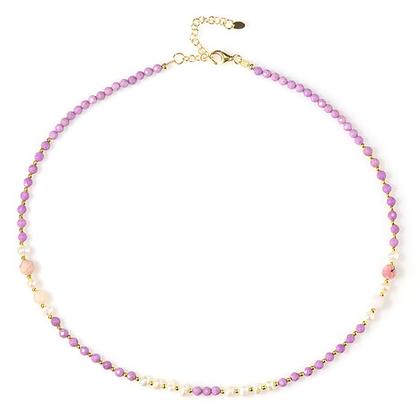 Collar en plata con Ópalo rosa (Riya)