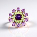 Anello in argento con Ametista Siberiana (SAELOCANA)
