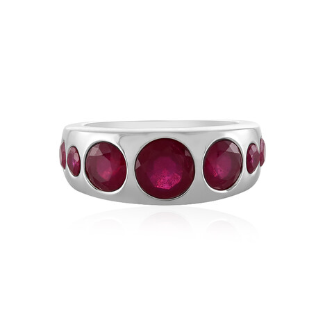 Bague en argent et Rubis de Madagascar