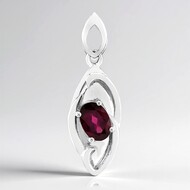 Roshoite Garnet Silver Pendant (Pallanova)