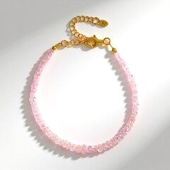 Bracelet en argent et Morganite de Madagascar