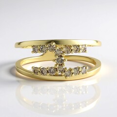 Anello in oro con Diamante Champagne I2 (de Melo Gold)