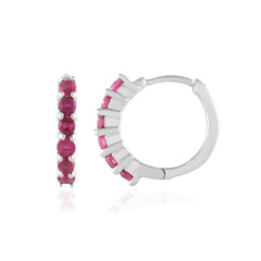 Madagascar Ruby Silver Earrings