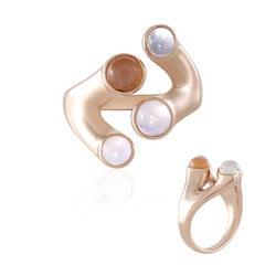 Bague en argent et Pierre de lune bleue (KM by Juwelo)